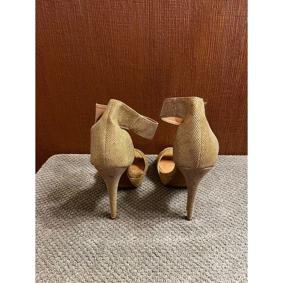 Shoe Republic LA Heels Size 9 - Glittery Gold - Picture 6 of 7